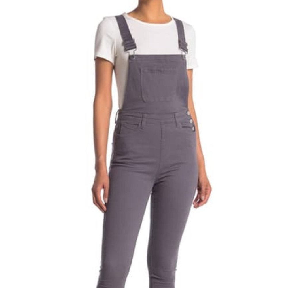 WeWoreWhat High Rise Skinny Stretch Denim Overalls